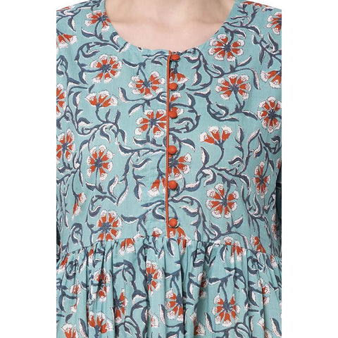 Women's Rayon Printed Straight Kurti